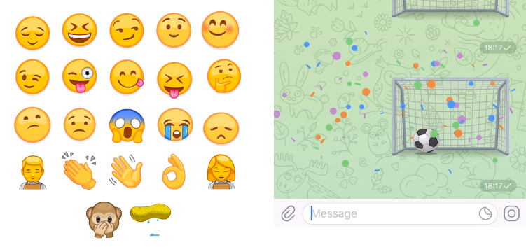 Telegram Novos Emojis e Animação