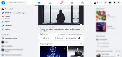 Imagem de: Facebook dar adeus a sua interface clássica