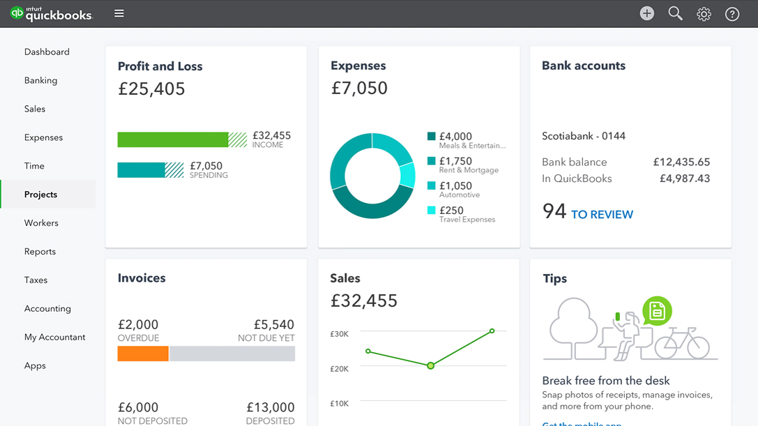 Imagem Intuit QuickBooks Contabilidade