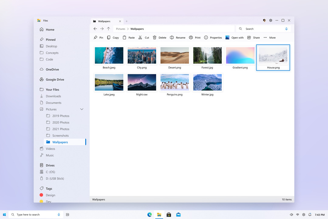 Windows 10 File Explorer: Design Fluent imagem 2
