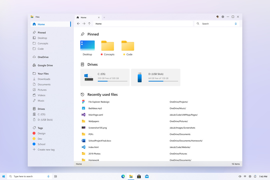 Windows 10 File Explorer: Design Fluent imagem 1