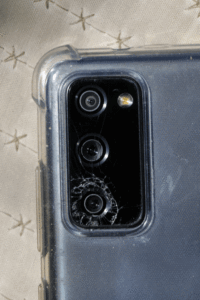 Samsung Galaxy S20 câmera quebrada