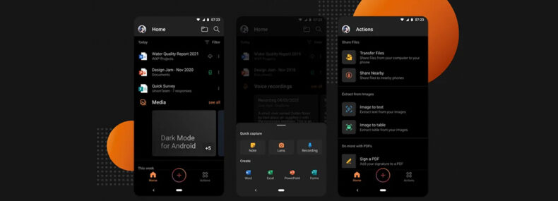 Imagem de: Microsoft Office para Android recebe modo escuro