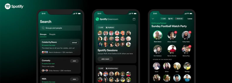 Imagem de: Spotify lança seu aplicativo de áudio ao vivo concorrente do ClubHouse