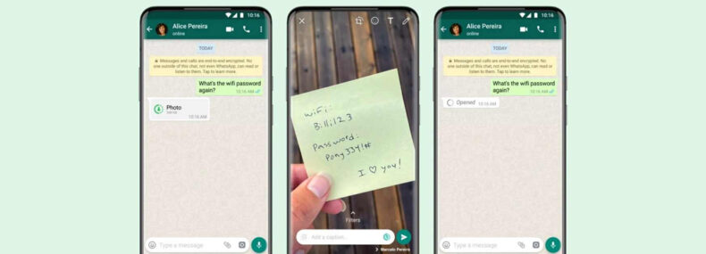 Imagem de: WhatsApp lança recurso "Ver uma vez" para fotos e vídeos que desaparecem após visualizar