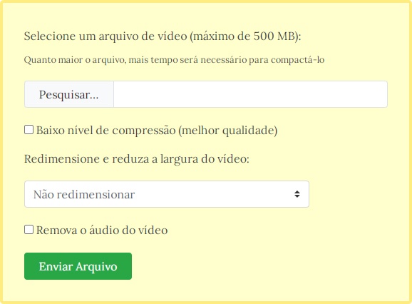 Compressor de Vídeo