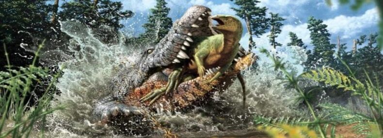 Imagem de: Crocodilos podem ter sido predadores de dinossauros no período Cretáceo