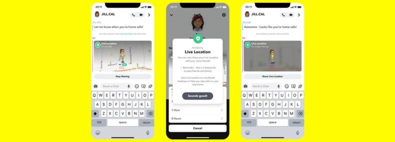 Imagem de: Snapchat recebe recurso de localização em tempo real