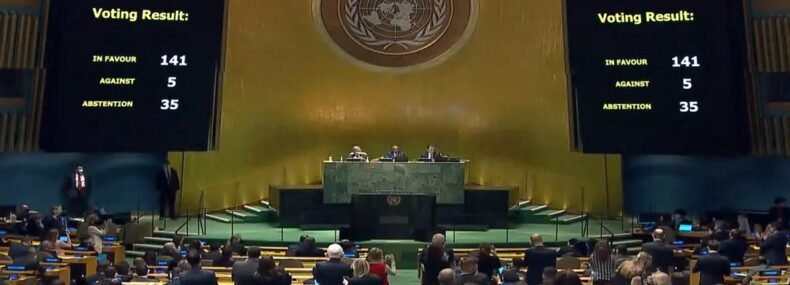Imagem de: ONU aprova resolução contra invasão da Rússia à Ucrânia, Brasil votou a favor