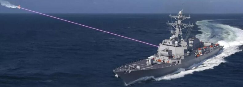 Imagem de: Marinha dos EUA derruba drone com laser elétrico pela primeira vez