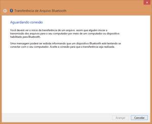 Transferência de Arquivo Bluetooth Aguardando Conexão