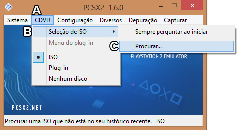 Emulador PCSX2 Procurar ISO