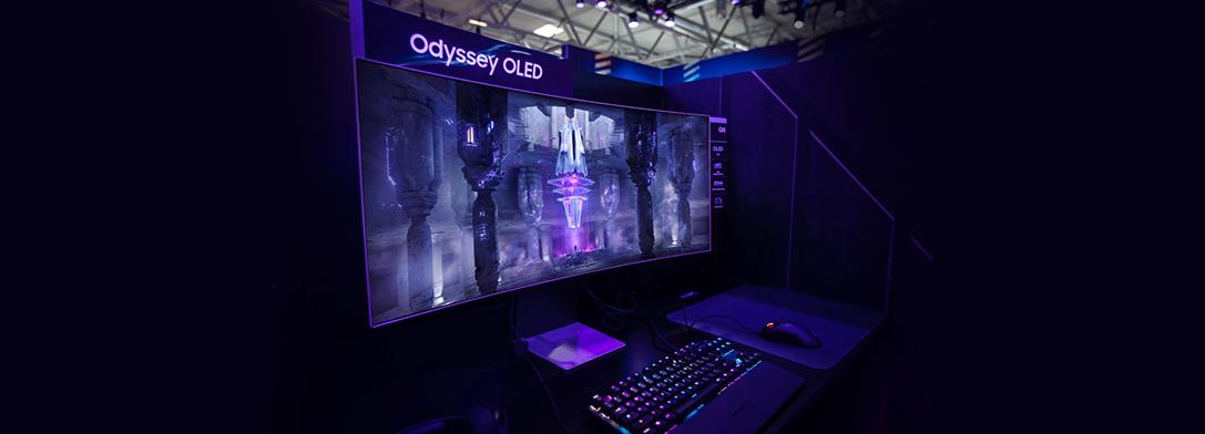 Imagem de: Samsung anuncia monitor Odyssey OLED G8 de 34 polegadas com Gaming Hub