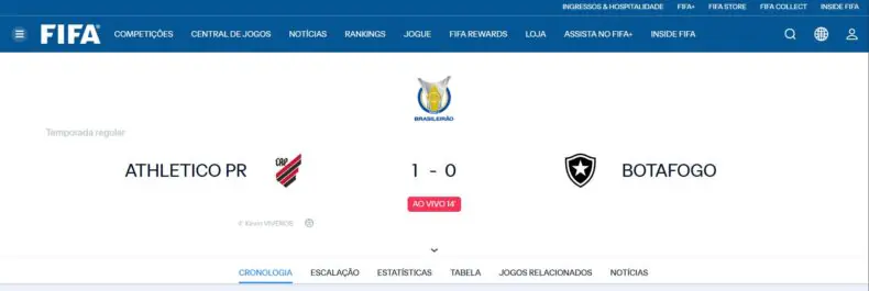 sites para assistir futebol ao vivo FIFA+