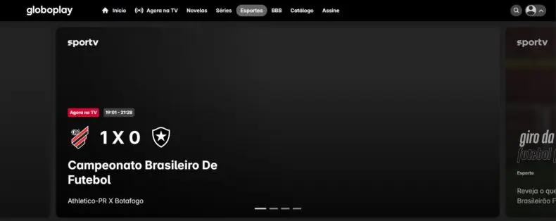 sites para assistir futebol ao vivo do Globo Play