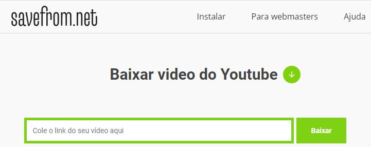 Baixar músicas do YouTube no SaveFrom