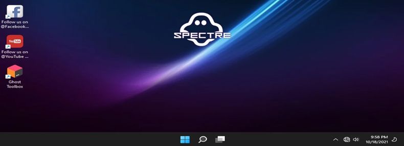 Imagem de: Windows 11 Ghost Spectre Download [SuperLite]