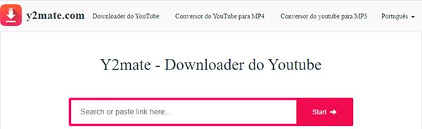 Baixar vídeo do YouTube no formato MP3 em Y2mate