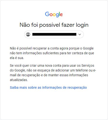 Recuperação de Conta Google