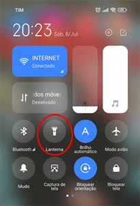 Botão da Lanterna no Android