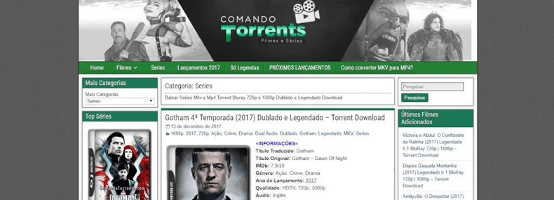 Imagem de: O que aconteceu com o site Comando Torrent?