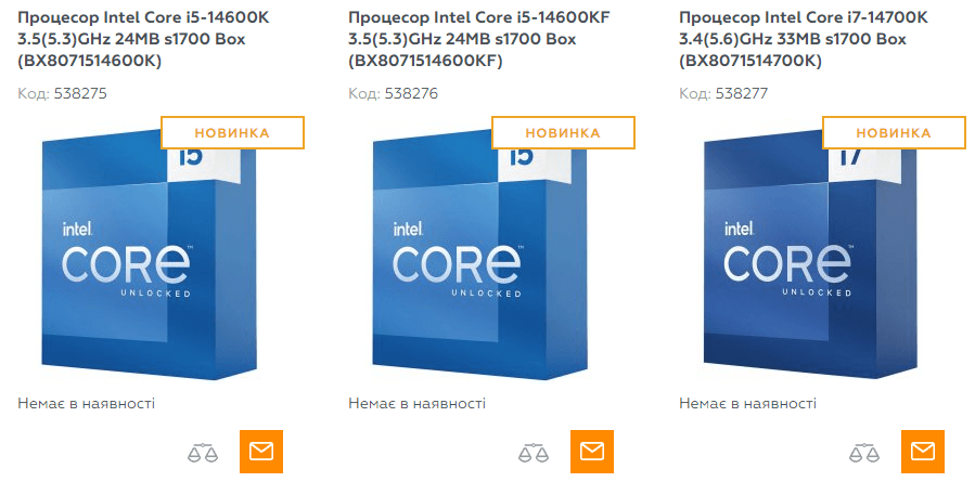 CPUs Intel Core i5-14600K e Core i7-14700K