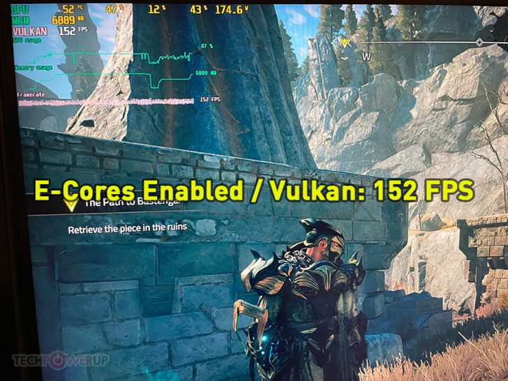 E-Cores Vulkan Ativado