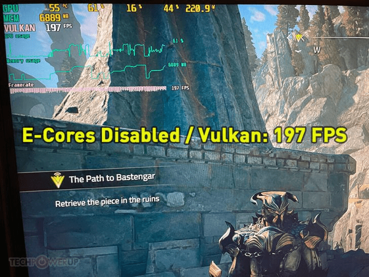 E-Cores Vulkan Desativado