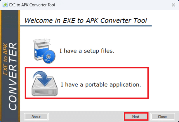 Converter arquivos EXE para APK