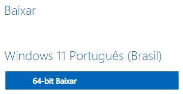 Baixar a ISO do Windows 11 Português (Brasil)