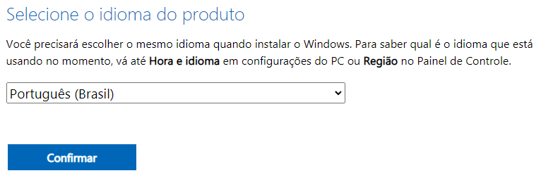 Selecione o idioma do Windows 11