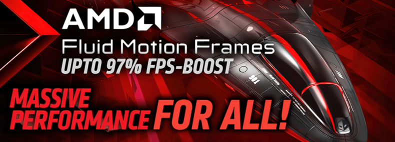 Imagem de: AMD Fluid Motion Frames é lançado oficialmente com até 97% de aumento de FPS