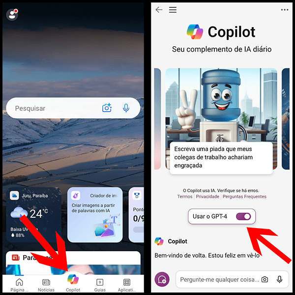Microsoft Copilot no Android