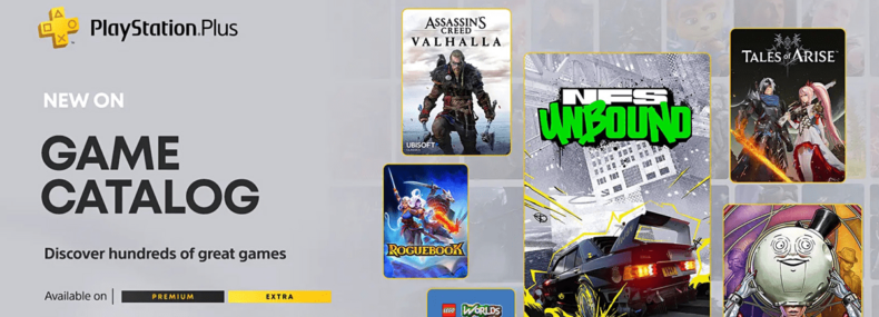 Imagem de: PS Plus Extra receberá Assassin's Creed Valhalla, NFS Unbound e Tales