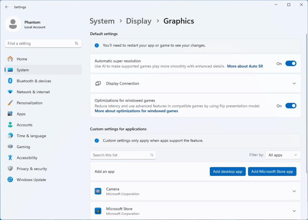 Windows 11 AI Super Resolution NPU