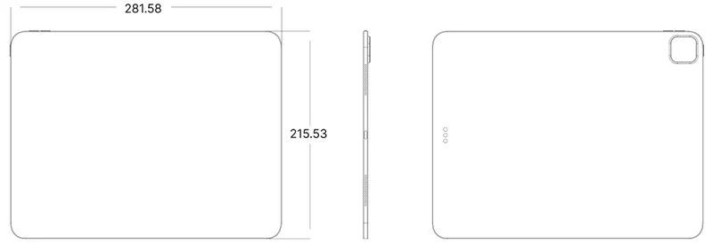 iPad Pro OLED - Dimensões