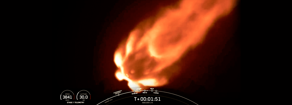 Imagem de: SpaceX joga o foguete Falcon 9 no oceano após mais de um ano