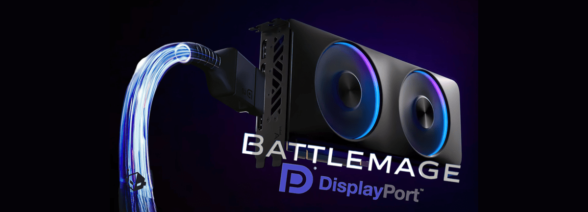 Imagem de: GPUs Intel Battlemage "Xe2" podem ter suporte limitado ao DisplayPort 2.0