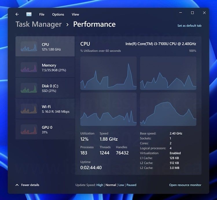 Gerenciados de Tarefas Windows 11