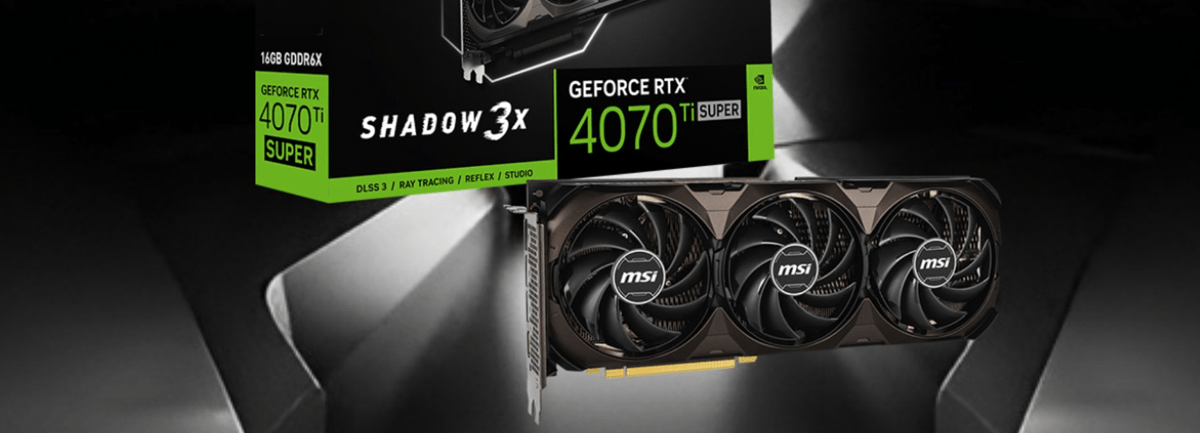 Imagem de: MSI lança GPU GeForce RTX 4070 Ti SUPER Shadow 3X com novo esquema de cores