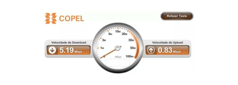 Imagem de: Teste Copel: Testar velocidade da internet