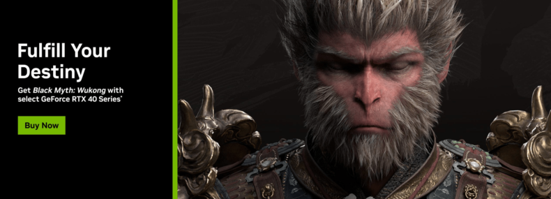 Imagem de: NVIDIA anuncia pacote Wukong GeForce RTX 40 com Black Myth: Wukong