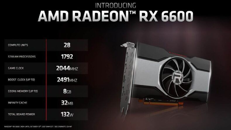 GPU AMD Radeon RX 6600 8 GB