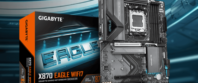 Imagem de: Gigabyte lança placa-mãe X870 EAGLE WiFi 7 com suporte a 256 GB DDR5-8000