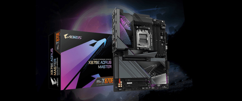 Imagem de: Gigabyte lança placa-mãe X870E AORUS Master com suporte para DDR5-8200