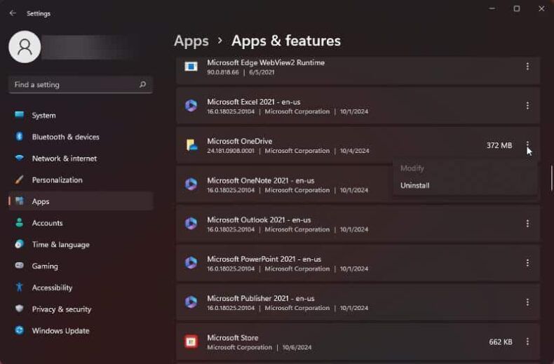 Desinstalar Aplicativos no Windows 11