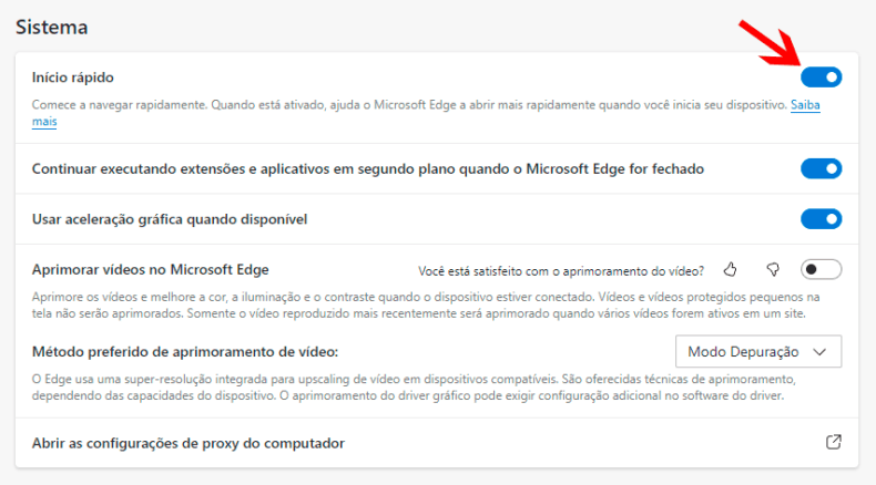 Microsoft Edge - Início rápido