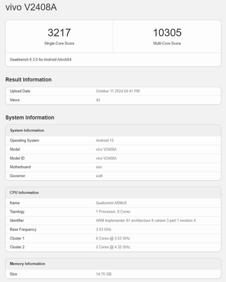 Snapdragon 8 Gen 4 Rodando no Vivo iQOO 13