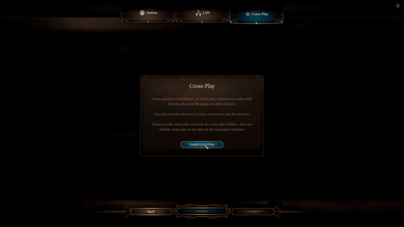 Baldur's Gate 3 - Cross-Play