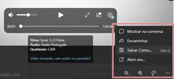 Salvar vídeo do Telegram com Unigram